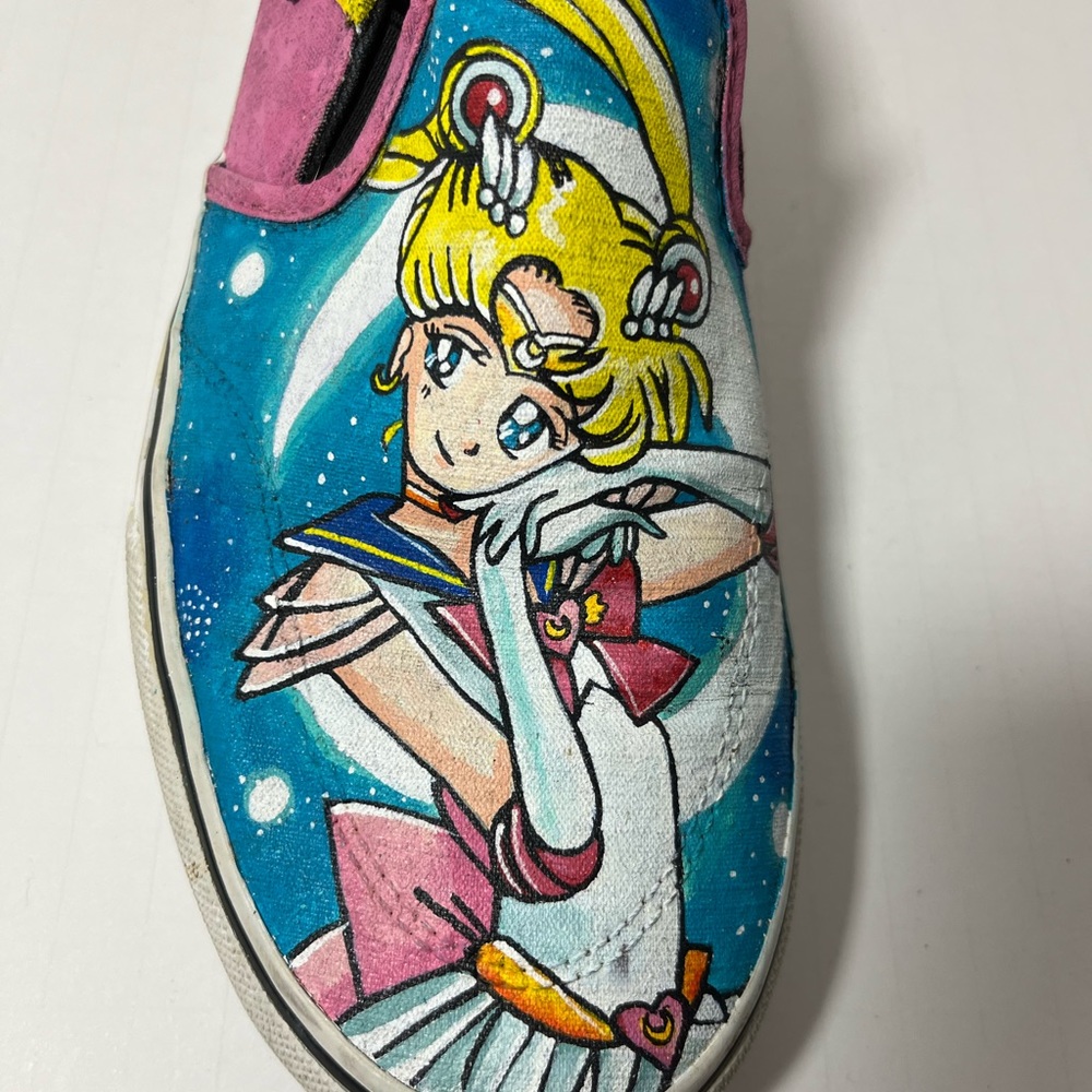 Vans Classic slip on painted Sailor Moon size 9 - Picture 7 of 7
